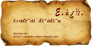 Erdődi Ádám névjegykártya